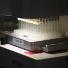 Saliva samples, in tubes, in machine